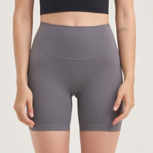Women's high-waisted peach hip lift fitness Pants Sports shorts three-quarter pants thigh-length Yoga pants - Image 2