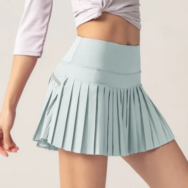 Flowing YOGA Outfits women's Golf Pleated Skirt Gym Fitness Yoga Sport Tennis Female Outdoor Jogging Summer Mini Skirt Golf Women Clothing - Image 4