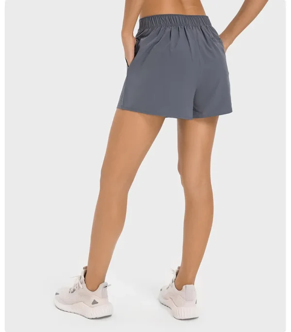 Flowing YOGA Outfits Gym Leggings Shorts Tennis Skirt Yoga Sport Fitness Women Clothing Cycling Shorts Multiple Pockets Pleated Skirt with Logo - Image 5