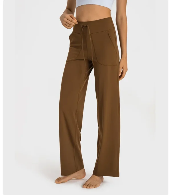 Flowing YOGA Outfits Leggings Gym Women's Pants Yoga Dance Fitness Sport Wide-leg Pants Women Clothing High Waist Bell Bottoms Home Tights - Image 4