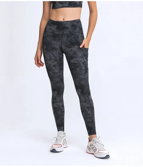 Leggings Women's Pants Gym Flowing Yoga Fitness Sport High Waist Tights Sportswear Outdoor Jogging Breathable Elastic Seamless Leggings