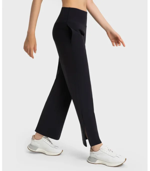 Womens Clothing Outdoor Jogging Flowing Yoga Sport Gym Workout Wide-Leg Women's Pants Sportswear High Waist Tights Bell-Bottoms Leggings - Image 2