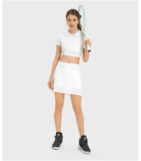 Flowing YOGA Outfits Womens Dresses Skirt Tennis Golf Wear Gym Leggings Women's Pleated Skirt Outdoor Jogging Yoga Fitness Sport Skort - Image 6