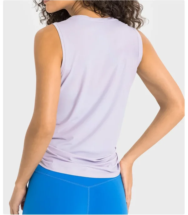 Flowing YOGA Outfits womens Clothing Gym Yoga Wear Tank Top Electric Bike Outdoor Jogging Women'S Gym Workout Clothing Yoga Sport Vest Pulovers - Image 2