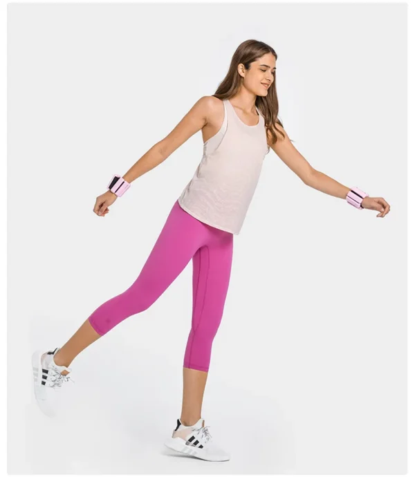 Flowing YOGA Outfits Womens Clothing Yoga Tank Top Gym Sports Top Underwear Bra Outdoor Jogging Fitness Jacquard Fabric Crop Leisure Blouse Vest - Image 2