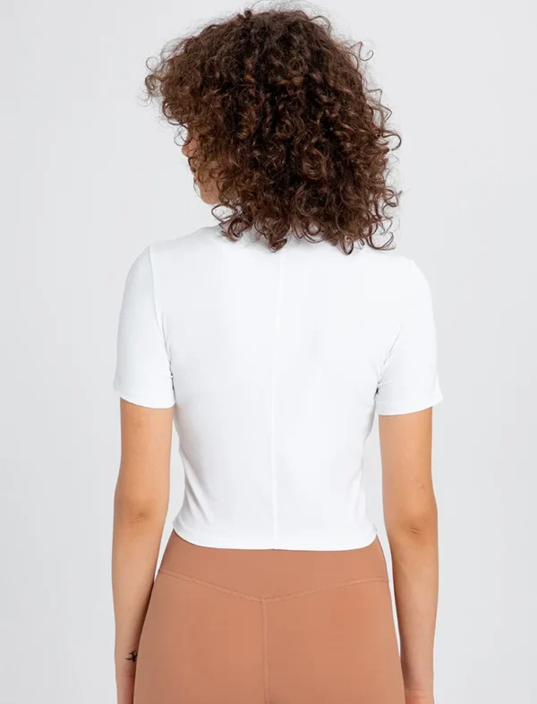 Flowing YOGA Outfits Top Women Gym Shirts Women's Short Sleeve Top Yoga Fitness Sport Crop T-shirt Sportswear Outdoor Leisure Womens Clothing - Image 5