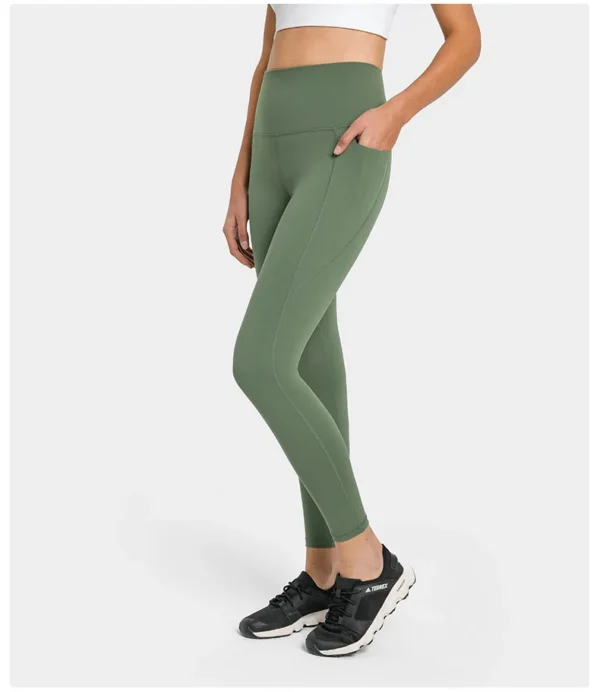 Flowing YOGA Outfits women's Pants Gym Leggings Sportswear Yoga Wear Sport Fitness High Waist Outdoor Jogging Workout Pocket Womans Clothing