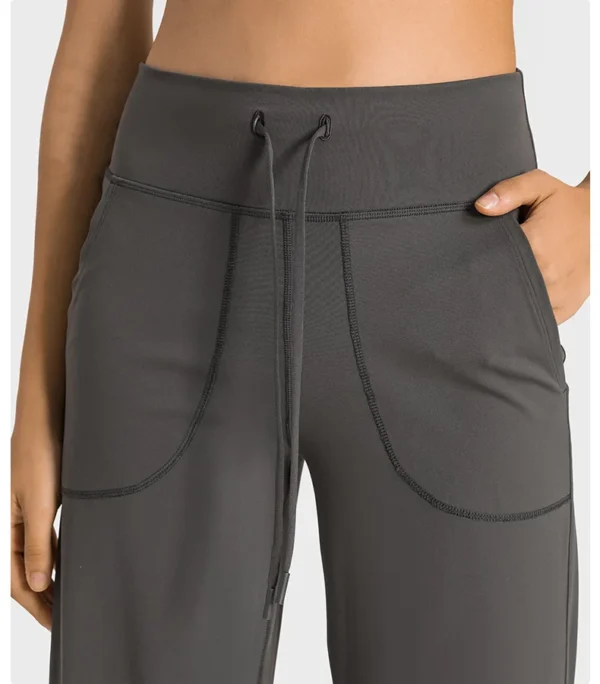 Flowing YOGA Outfits Leggings Gym Women's Pants Yoga Dance Fitness Sport Wide-leg Pants Women Clothing High Waist Bell Bottoms Home Tights - Image 6