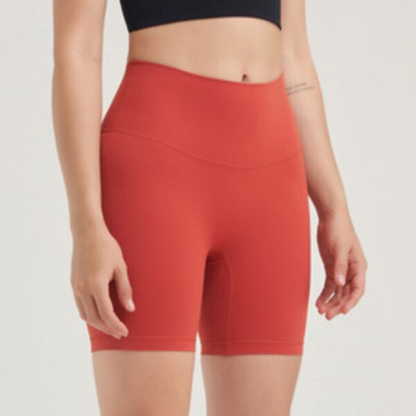 Women's high-waisted peach hip lift fitness Pants Sports shorts three-quarter pants thigh-length Yoga pants
