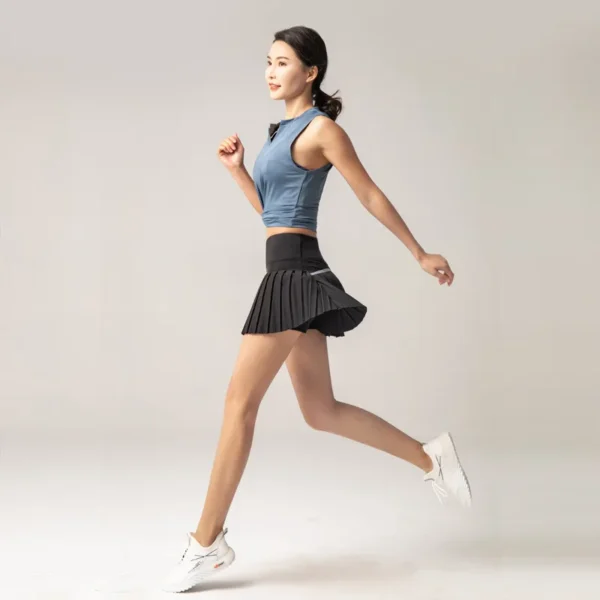 Flowing YOGA Outfits women's Golf Pleated Skirt Gym Fitness Yoga Sport Tennis Female Outdoor Jogging Summer Mini Skirt Golf Women Clothing - Image 3