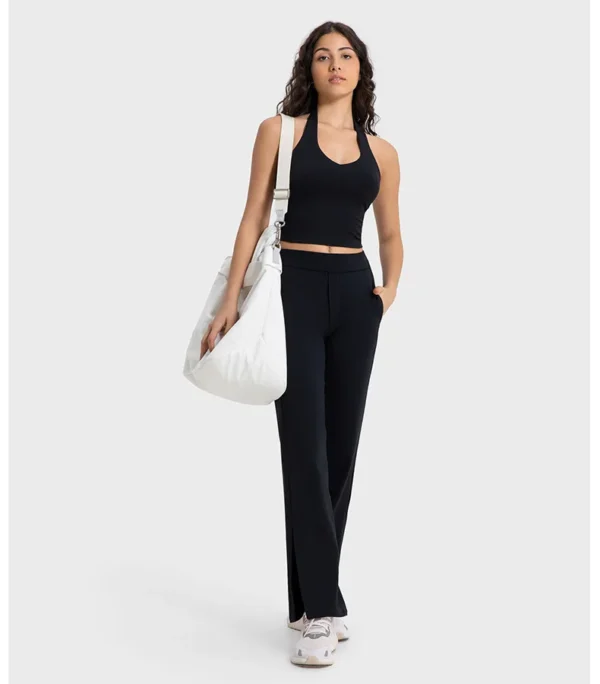 Flowing YOGA Outfits women's Pants Gym Yoga Wear Fitness Leggings High Waist Sport Tights Outdoor Jogging Workout Leisure Loose Flared Sportswear - Image 6