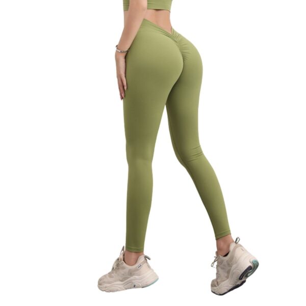 Back V Leggings Scrunch Fitness Yoga Pants Women Workout High Waisted 2024 Model - Image 9