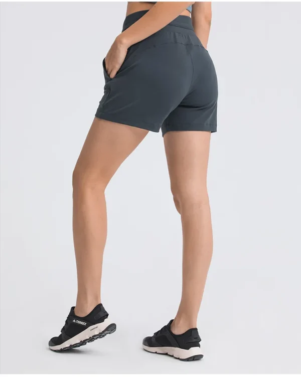 Flowing YOGA Outfits Gym Womens Clothing Shorts Leggings Outdoor Jogging Yoga Fitness Sport Cycling Shorts High Waist Breathable Sportswear - Image 3