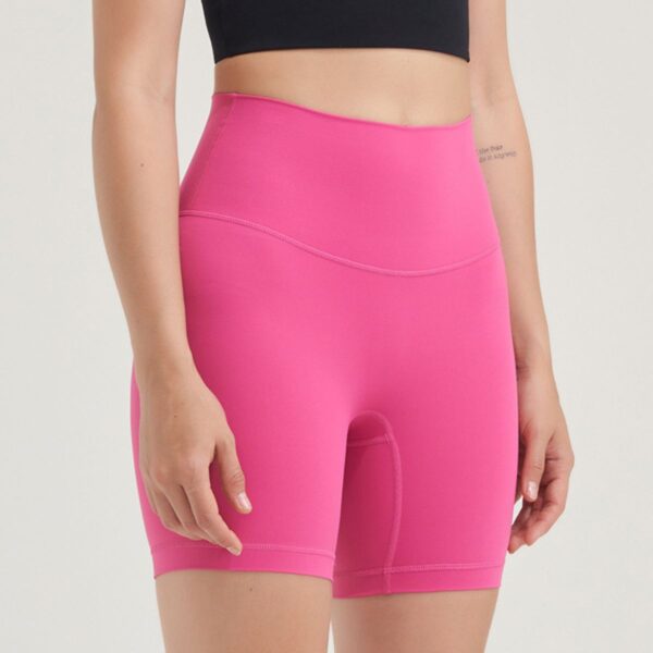 Women's high-waisted peach hip lift fitness Pants Sports shorts three-quarter pants thigh-length Yoga pants - Image 4