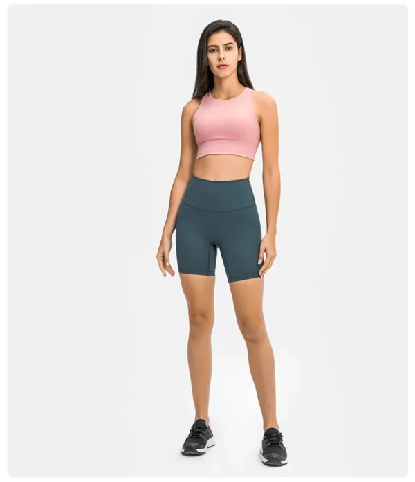 Flowing YOGA Outfits womens Clothing Yoga Cycling Shorts Tracksuit Gym High Waist Leggings Outdoor Jogging Fitness Sportswear Women'S Shorts - Image 3
