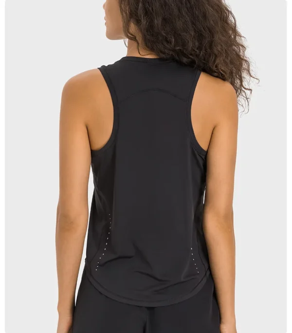 Flowing YOGA Outfits Top Women Yoga Fitness Womens Clothing Workout Tennis Female Vest Blouse Outdoors Women's Gym Clothes Breathe Tank Top - Image 6