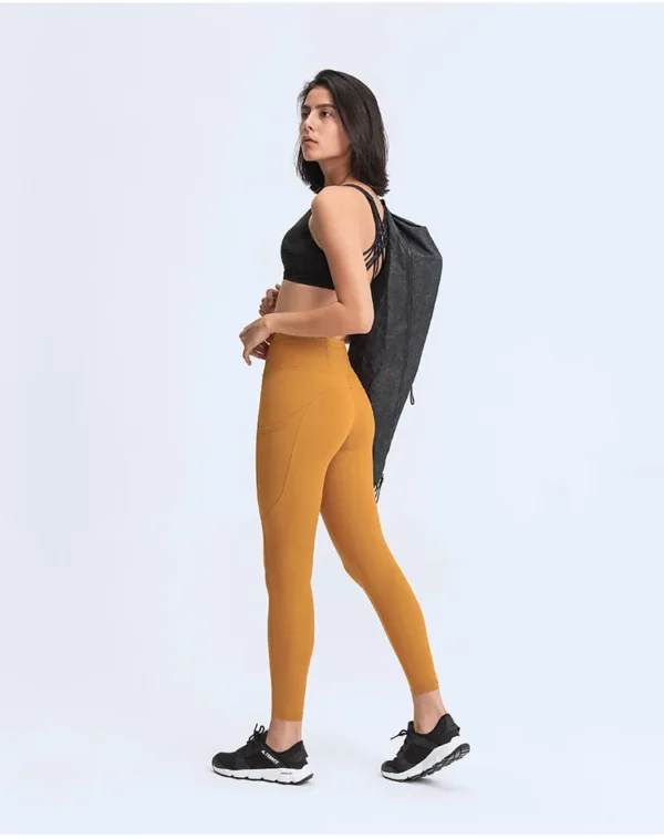Leggings Women's Pants Gym Flowing Yoga Fitness Sport High Waist Tights Sportswear Outdoor Jogging Breathable Elastic Seamless Leggings - Image 4