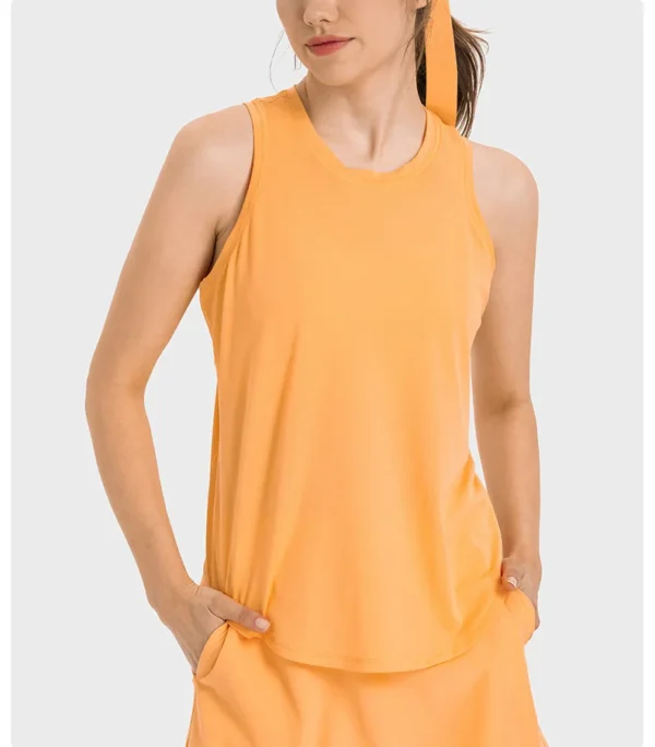 Flowing YOGA Outfits Top Women Yoga Fitness Womens Clothing Workout Tennis Female Vest Blouse Outdoors Women's Gym Clothes Breathe Tank Top