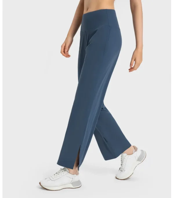 Womens Clothing Outdoor Jogging Flowing Yoga Sport Gym Workout Wide-Leg Women's Pants Sportswear High Waist Tights Bell-Bottoms Leggings - Image 3