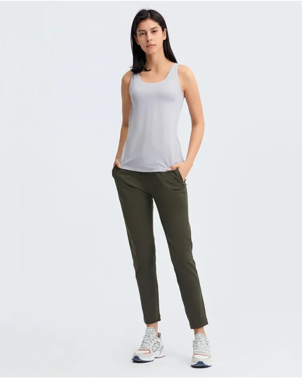 Flowing YOGA Outfits Top Women Leggings Gym Women's Pants Yoga Sport Tights High Waist Loose Straight Tube Leisure Elasticity Women's Tracksuit - Image 3