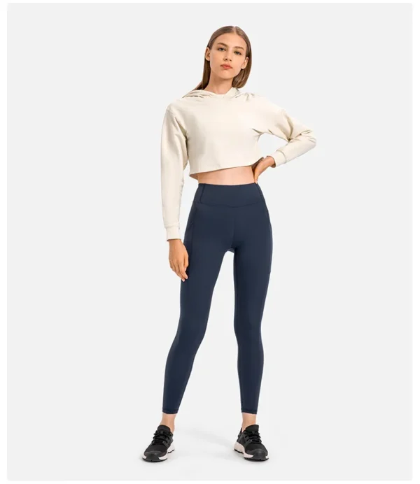 Flowing YOGA Outfits Women's Long Sleeve Top Gym Yoga Fitness Shirts Hoodies Crop Top Tracksuit Sweatshirt Outdoor Jogging Leisure Blouses - Image 2