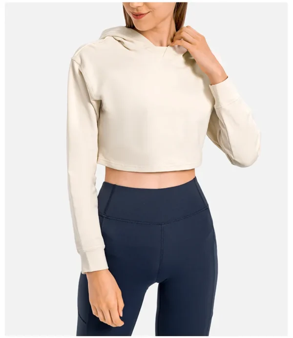 Flowing YOGA Outfits Women's Long Sleeve Top Gym Yoga Fitness Shirts Hoodies Crop Top Tracksuit Sweatshirt Outdoor Jogging Leisure Blouses - Image 5