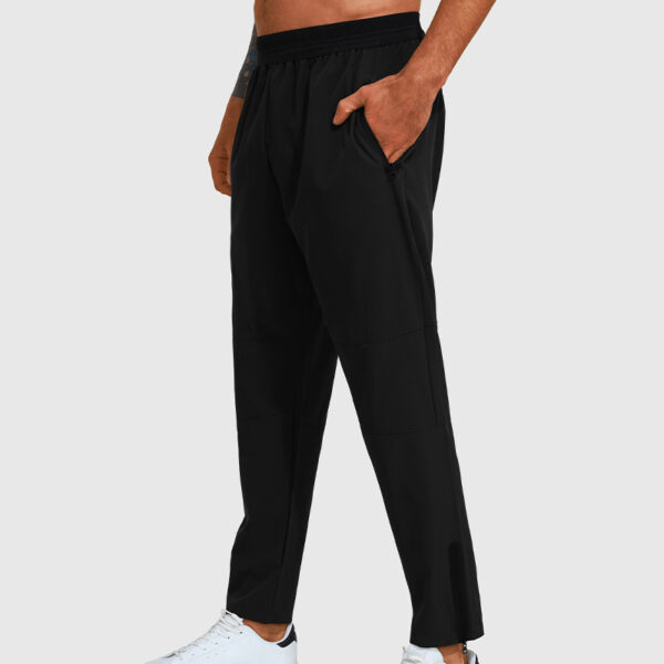 Men's Running Sports Pants Loose Quick Dry Woven Fitness Pants Zipper Cuff Pants Elastic Casual Pants - Image 3