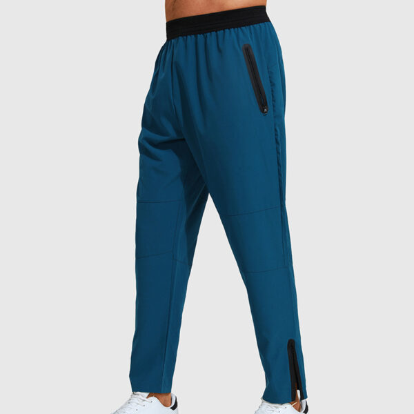 Men's Running Sports Pants Loose Quick Dry Woven Fitness Pants Zipper Cuff Pants Elastic Casual Pants - Image 4