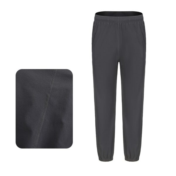 Sports Pants Casual Woven Ice Silk Trousers Breathable Basketball Training Fitness Black Cuffed Sweatpants - Image 7