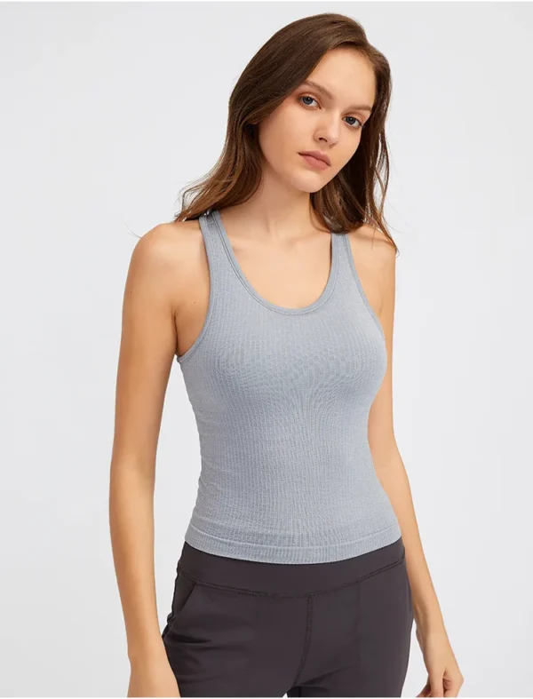 Flowing Yoga Fitness Sport Vest Womens Clothing Breathable Sportswear Gym Jogging Bralette Underwear Tank Top High Impact Sports Bra - Image 4